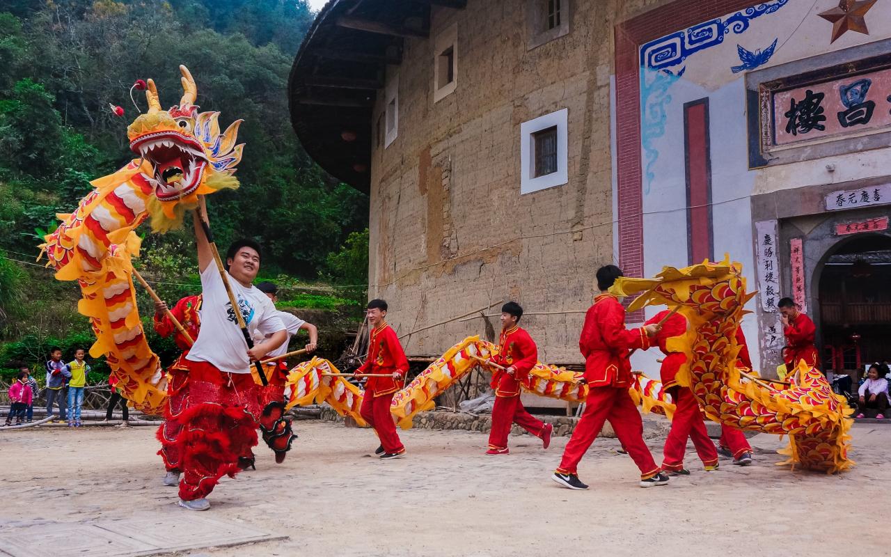 Chinese new year drone dragon